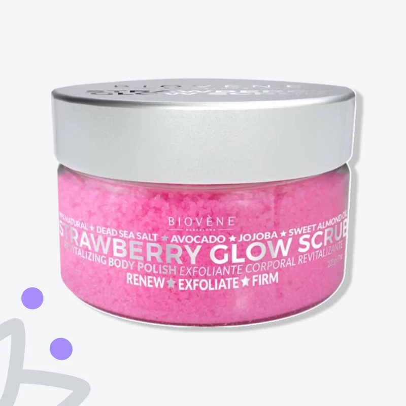 Biovène Strawberry Glow Scrub Revitalizing Body Polish