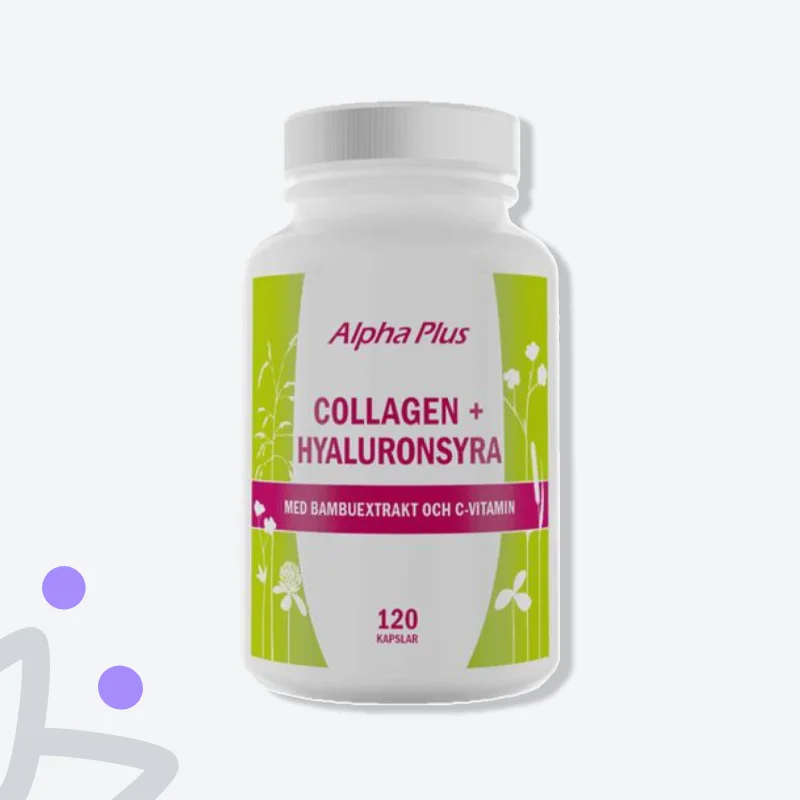 Alpha Plus Collagen + Hyaluronsyra 120 kapslar