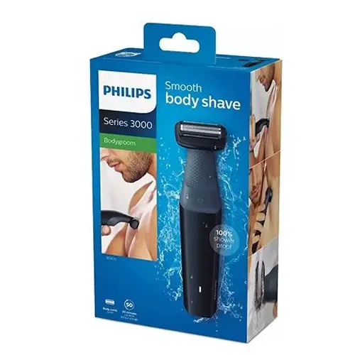 En svart bodyshave rakapparat från Philips