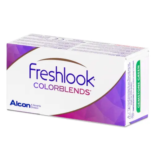 En förpackning med färgade linser från Freshlook