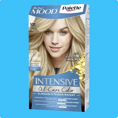 En förpackning med blond sling-färg från Mood