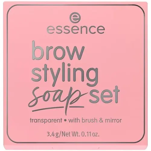 En rosa förpackning brow styling soap tillverkad av Essence
