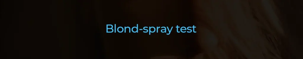 Blond spray test